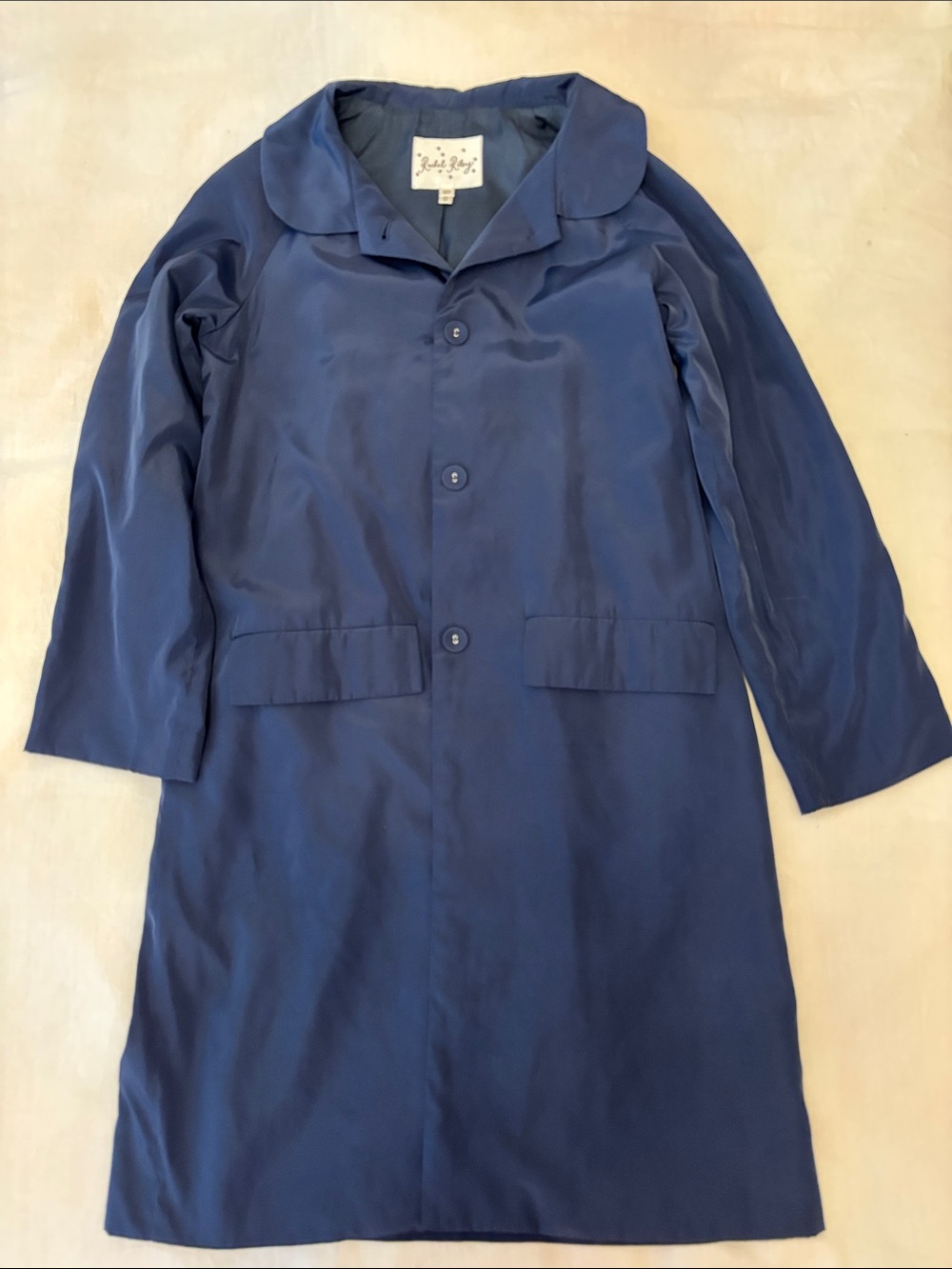Rachel Riley Navy Blue Single-Breasted RainCoat